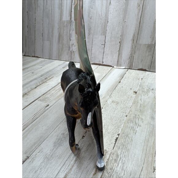 Vintage Greenbrier Plastic Western Theme Brown Horse Figurine white feet New - Picture 10 of 10